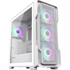 Корпус E-ATX Без БП GameMax Siege WH (Tempered Glass, Mesh сетка, 1xUSB 2.0, 1xUSB-A 3.2, HD Audio+Mic, 4x120mm ARGB Fan