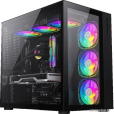Корпус ATX Без БП GameMax Infinity (Tempered Glass, 1xUSB-A 3.2 5Гбит/с, 1xUSB-C 3.2 5Гбит, HD Audio+Mic, 9x120mm ARGB F