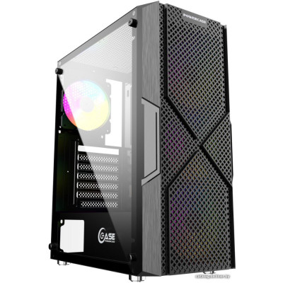 Корпус ATX Без БП Powercase Mistral T4B (CMITB-L4) (Tempered Glass, 2xUSB 2.0, 1xUSB-A 3.2 5Гбит/с, 4x120mm FRGB FAN, HD Audio+Mic, VGA MAX 300mm, CPU MAX 160mm, пылевые фильтры) Black