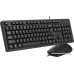 Комплект ПРОВОДНОЙ Клавиатура + мышь A4Tech KK-3330 (черный) (мышь проводная USB (сенсор оптический, 1000 dpi), клавиатура USB, ВЛАГОЗАЩИТА, длина провода 1.5м)