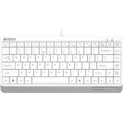 Клавиатура A4Tech Fstyler FK11 White (стандартная для ПК, мембранная, пластик, интерфейс подключения - USB, влагозащита, цвет белый/серый)