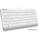Клавиатура A4Tech Fstyler FK11 White (стандартная для ПК, мембранная, пластик, интерфейс подключения - USB, влагозащита, цвет белый/серый)