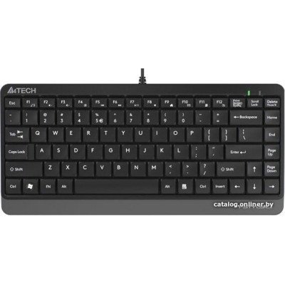 Клавиатура A4Tech Fstyler FK11 Gray (стандартная для ПК, мембранная, пластик, интерфейс подключения - USB, влагозащита, цвет серый/черный)