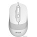 Мышь A4Tech Fstyler FM10 White (полноразмерная мышь для ПК, проводная USB, сенсор оптический 1600 dpi, 4 кнопки, колесо с нажатием и отклонением, цвет белый/серый)
