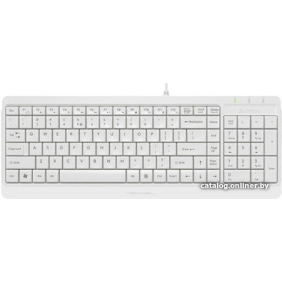 Клавиатура A4Tech Fstyler FK15 White (стандартная/офисная для ПК, интерфейс подключения - USB, кабель 1.5 м, влагозащита, цвет белый)