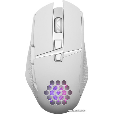 Мышь беспроводная Defender Glory GM-514 (белый) (52513) (полноразмерная игровая мышь для ПК, беспроводная радио, сенсор оптический 3200 dpi, 7 кнопок, колесо с нажатием)