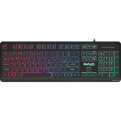 Клавиатура Defender Raid GK-778DL RU (45778) (игровая для ПК, мембранная, пластик, интерфейс подключения - USB, подсветка, цвет черный)