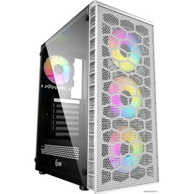 Корпус ATX Без БП Powercase Mistral Z4С (CMIZ4CW-L4) (Tempered Glass, 2xUSB 2.0, 2xUSB-A 3.2 5Гбит/с, 4x120mm 5-color LED FAN , HD Audio+Mic, VGA MAX 310mm, CPU MAX 160mm, пылевые фильтры)  White
