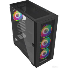 Корпус ATX Без БП Project X UNO (Tempered Glass+дверца/Mesh сетка, 2xUSB3.0, 1xUSB 3.2 Gen2 Type-C 4x120mm ARGB Fan, HD 