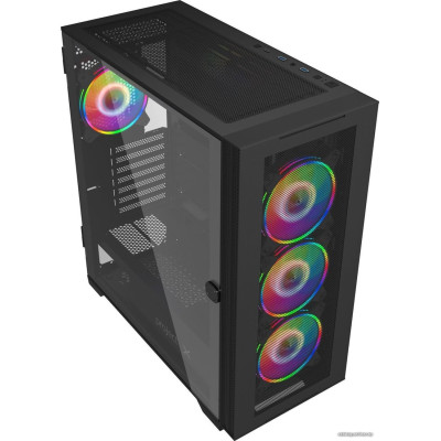 Корпус ATX Без БП Project X UNO (Tempered Glass+дверца/Mesh сетка, 2xUSB3.0, 1xUSB 3.2 Gen2 Type-C 4x120mm ARGB Fan, HD Audio+Mic, 2x3.5