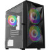 Корпус MicroATX Без БП Project X HYPERION (Tempered Glass+дверца/Mesh сетка, 2xUSB3.0, 1xUSB 3.2 Gen2 Type-C, 2x140mm+1x120mm ARGB Fan, HD Audio+Mic, 2x3.5