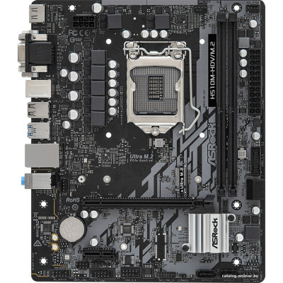 MB ASRock H510M-HDV/M.2 SE Soc-1200 (H470) PCI-Ex16 PCI-Ex1 M.2 RAID 0/1/5/10 2xDDR4 3200MHz VGA+DVI+HDMI mATX RTL