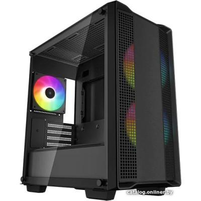 Корпус MicroATX Без БП Deepcool CC360 ARGB (R-CC360-BKAPM3-G-1) (Tempered Glass, 2xUSB 2.0, 1xUSB-A 3.2 5Гбит/с, 3x120mm ARGB Fan, HD Audio+Mic, 2x3.5