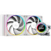 Система водяного охлаждения ID-Cooling SL240 White / LGA2066/2011/1700/1200/1151/1150/1155/1156 AMD AM5/AM4 / 2*120mm FDB / Pump 2100RPM±10% / LCD Display / White