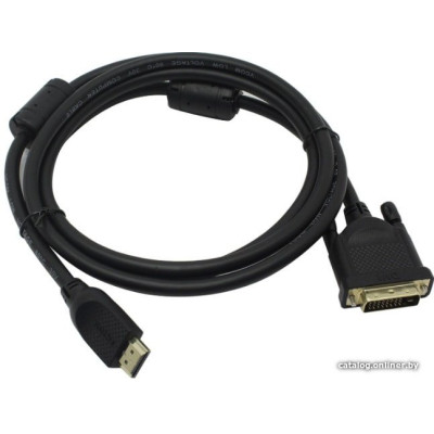 Кабель HDMI A male - DVI 24+1 male VCOM (CG484GD-1.8M) CU 1080P@60Hz 2f 1.8м