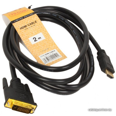Кабель HDMI A male - DVI 25 male TV-COM (LCG135E-2M) 2м