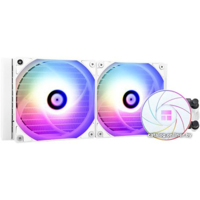 Система водяного охлаждения Thermalright Aqua Elite 240 ARGB White (A-ELITE-WH-240-ARGB) / (LGA115X/1200/1700/2011/2066/FM1/FM2/FM2+/AM2/AM2+/AM3/AM3+/AM4/AM5) / 240mm / 2x120mm / White