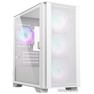 Корпус MicroATX Без БП Montech AIR 100 ARGB (MNT-A100AR-W) (Tempered Glass, 1xUSB 2.0, 2xUSB-A 3.2 5Гбит/с, 4x120mm ARGB FAN, HD Audio, VGA MAX 330mm, CPU MAX 161mm, пылевые фильтры) White