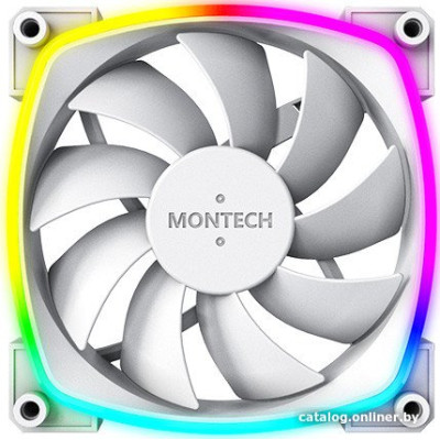 Вентилятор 120mm Montech AX120 PWM ARGB (MNT-AX120-W) / 4pin PWM + 5V ARGB /  120x120x25mm HDB / 800-1600rpm / White