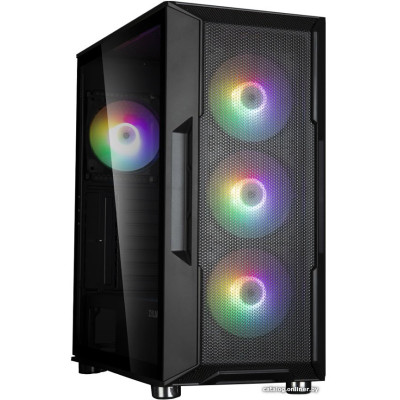 Корпус ATX Без БП Zalman i3 Neo (Tempered Glass, 1xUSB 2.0, 2xUSB-A 3.2 5Гбит/с, 4x120mm многоцветный FAN, HD Audio+Mic, VGA MAX 355mm, CPU MAX 160mm, пылевые фильтры) Black