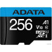 Micro SDXC 256 Gb ADATA Premier (AUSDX256GUICL10A1-RA1) (256 ГБ, класс 10, UHS-I (класс U1), чтение: 85 МБ/с) RETAIL с адаптером