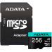 Micro SDXC 256 Gb ADATA Premier Pro (AUSDX256GUI3V30SA2-RA1) (256 ГБ, класс 10, UHS-I (класс U3), чтение: 100 МБ/с) RETAIL с адаптером