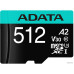 Micro SDXC 512 Gb ADATA Premier Pro (AUSDX512GUI3V30SA2-RA1) (512 ГБ, класс 10, UHS-I (класс U3), чтение: 100 МБ/с) RETAIL с адаптером