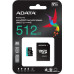Micro SDXC 512 Gb ADATA Premier Pro (AUSDX512GUI3V30SA2-RA1) (512 ГБ, класс 10, UHS-I (класс U3), чтение: 100 МБ/с) RETAIL с адаптером
