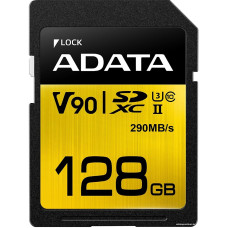 SDXC 128 Gb ADATA Premier ONE (ASDX128GUII3CL10-C) (128 ГБ, класс 10, UHS-I (класс U3), V90) RETAIL