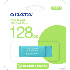 USB3.2 128Gb ADATA UC310 ECO (UC310E-128G-RGN) USB 3.2 Type-A, пластик, поворотный разъем, голубой