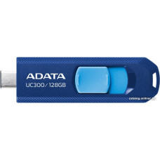 USB3.2 128Gb ADATA UC300 (ACHO-UC300-128G-RNB/BU) USB 3.2 Type-C, пластик, выдвижной механизм, синий/голубой