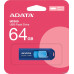 USB3.2 64Gb ADATA UC300 (ACHO-UC300-64G-RNB/BU) USB 3.2 Type-C, пластик, выдвижной механизм, синий/голубой