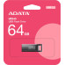 USB3.2 64Gb ADATA UR340 (AROY-UR340-64GBK) USB 3.2 Type-A, металл, без колпачка, серый