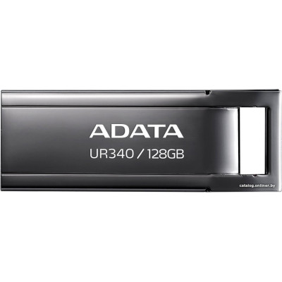 USB3.2 128Gb ADATA UR340 (AROY-UR340-128GBK) USB 3.2 Type-A, металл, без колпачка, серый