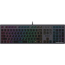 Клавиатура A4Tech Fstyler FX60H Gray (стандартная для ПК, ножничная, пластик, интерфейс подключения - USB-A, подсветка, 
