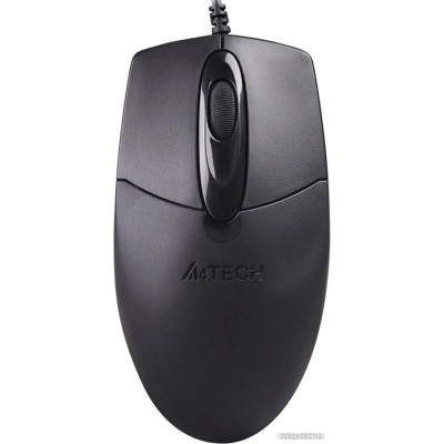 Мышь A4Tech OP-720S Black (тихая, проводная USB, сенсор оптический 1200 dpi, 2 кнопки, колесо с нажатием, цвет черный)