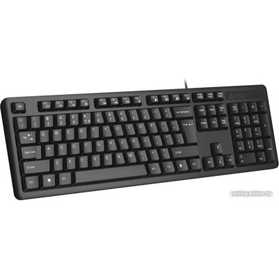 Клавиатура A4Tech KKS-3 (стандартная для ПК, мембранная,  защита от брызг, интерфейс подключения - USB, кабель 1.5 м, цвет-чёрный)