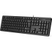 Клавиатура A4Tech KKS-3 (стандартная для ПК, мембранная,  защита от брызг, интерфейс подключения - USB, кабель 1.5 м, цвет-чёрный)
