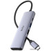 USB HUB Переходник Netac WF13 (NT08WF13-30GR) USB Type-A 3.0 x 1, USB Type-A 2.0 x 2, USB Type-С x 1, HDMI 4R@30Hz, Сере
