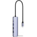 USB HUB Переходник Netac WF13 (NT08WF13-30GR) USB Type-A 3.0 x 1, USB Type-A 2.0 x 2, USB Type-С x 1, HDMI 4R@30Hz, Сере