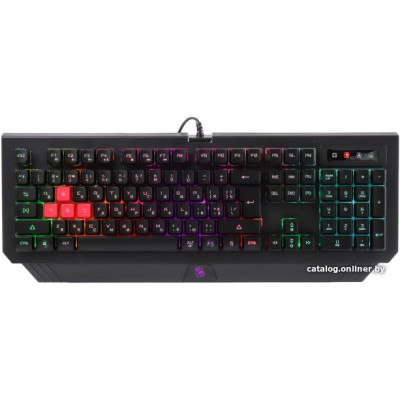 Клавиатура A4Tech Bloody B120N черный USB Multimedia for gamer LED (подставка для запястий) (B120N)