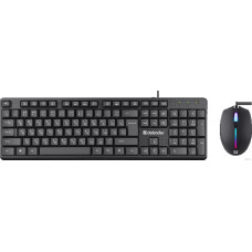 Комплект ПРОВОДНОЙ Клавиатура + мышь Defender Triumph C-991 (45991) (мышь проводная USB (сенсор оптический), клавиатура 