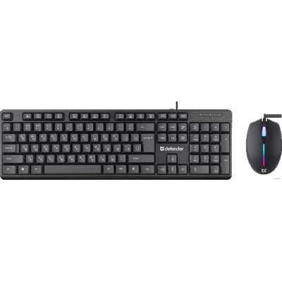 Комплект ПРОВОДНОЙ Клавиатура + мышь Defender Triumph C-991 (45991) (мышь проводная USB (сенсор оптический), клавиатура USB, цвет черный)