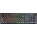 Клавиатура Montech MKey Darkness (MK105DR) / игровая / механическая / Gateron G Pro 2.0 Red - линейные свитчи 45гр. / пластик - PBT / MDA профиль кейкапов / регулируемая RGB (18 режимов) / подключение USB-A / тихий клик / 107 клавиш (полноразмерная)