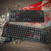 Клавиатура Montech MKey Darkness (MK105DR) / игровая / механическая / Gateron G Pro 2.0 Red - линейные свитчи 45гр. / пластик - PBT / MDA профиль кейкапов / регулируемая RGB (18 режимов) / подключение USB-A / тихий клик / 107 клавиш (полноразмерная)