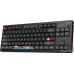 Клавиатура Montech MKey TKL Darkness (MK87DR) / игровая / механическая / Gateron G Pro 2.0 Red - линейные свитчи 45гр. / пластик - PBT / MDA профиль кейкапов / регулируемая RGB (18 режимов) / подключение USB-A / тихий клик / 87 клавиш (TKL)