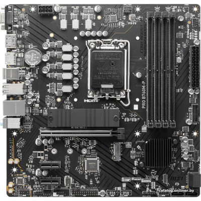 MB MSI PRO B760M-P Soc-1700 (B760) PCI-Ex16 2xPCI-Ex1 2xM.2 RAID 0/1/5/10 4xDDR5 6800MHz+ VGA+HDMI+DP mATX RTL