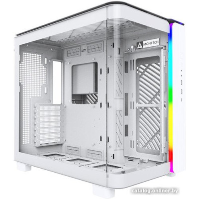Корпус ATX Без БП Montech KING 95 (MNT-K95-W) / No Fan / GPU Max 420mm / CPU Cooler Max 175mm / TG / White / Куб / Сменная передняя панель (стекло либо сетка)