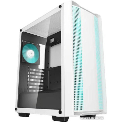 Корпус ATX Без БП Deepcool CC560 WH V2 (R-CC560-WHGAA4-G-2) (Tempered Glass,1xUSB3.0, 1xUSB-A 3.2 5Гбит/с, 4x120mm Blue Fan, HD Audio+Mic, 2x3.5