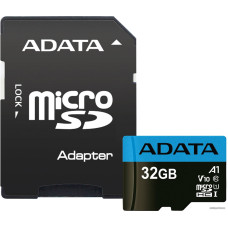 Micro SDHC 32 Gb ADATA Premier (AUSDH32GUICL10A1-RA1) (32 ГБ, класс 10, UHS-I (класс U1), чтение: 80 МБ/с) RETAIL с адап